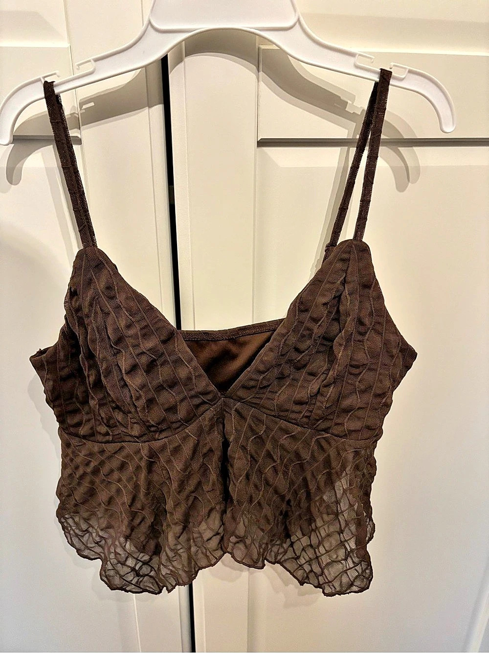 Brown Lace Camisole Like New